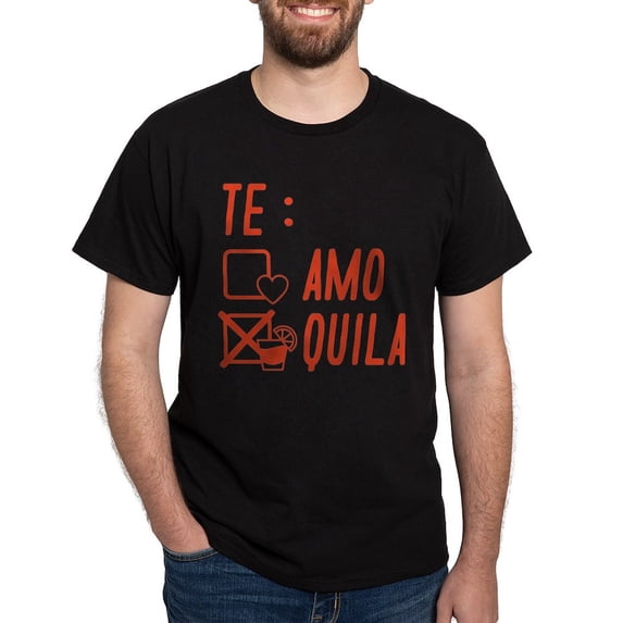 CafePress - Te Amote Quila Dark T Shirt - Men's Classic Graphic Cotton T-Shirt