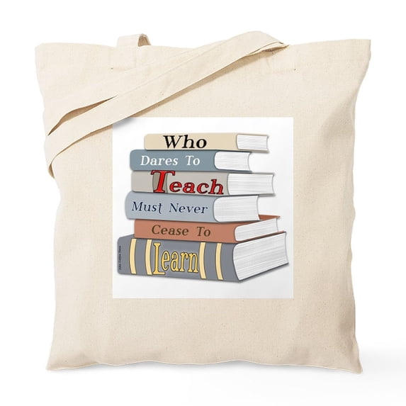 CafePress - Teach... Learn Tote Bag - Unisex Canvas Tote Bag, Beige, 1-Piece
