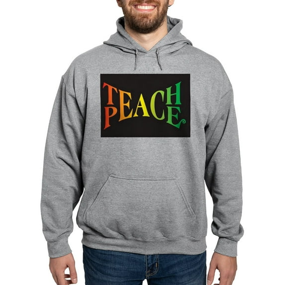 CafePress - Teach Peace Hooded Sweatshirt - Pullover Hoodie, Hooded Sweatshirt