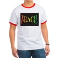 thumbnail image 1 of CafePress - Teach Peace Ringer T - 100% Cotton Ringed T-Shirt, 1 of 4