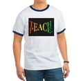 thumbnail image 1 of CafePress - Teach Peace Ringer T - 100% Cotton Ringed T-Shirt, 1 of 4