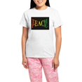 thumbnail image 1 of CafePress - Teach Peace Women's Light Pajamas - Women's Short Sleeve Print T-Shirt and Pants Light Cotton Pajama Set, 1 of 7