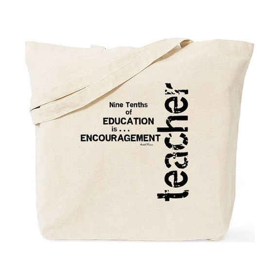 CafePress - Teacher Encouragment (Black) Tote Bag - Unisex Canvas Tote Bag, Beige, 1-Piece