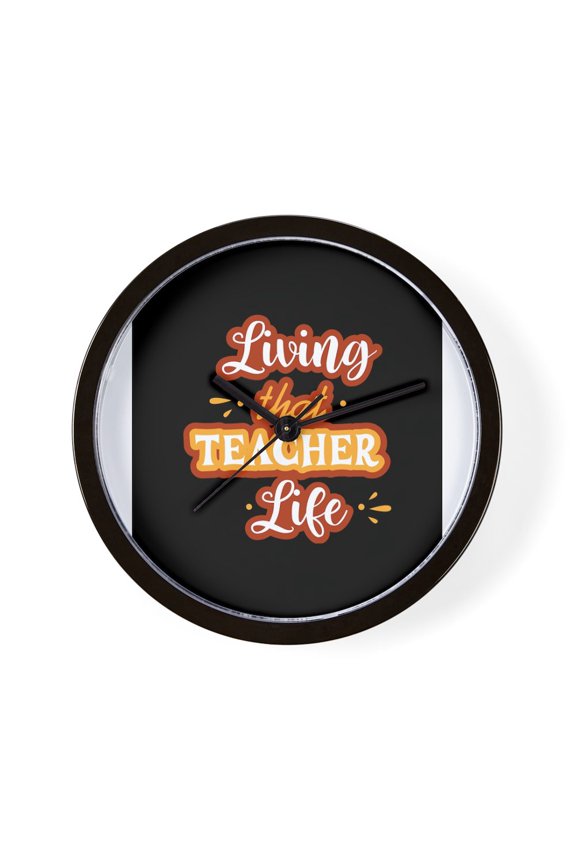 - Teacher Gifts Tshirts - 10" Quartz Analog Battery-Powered Modern Wall Clock, Unique
