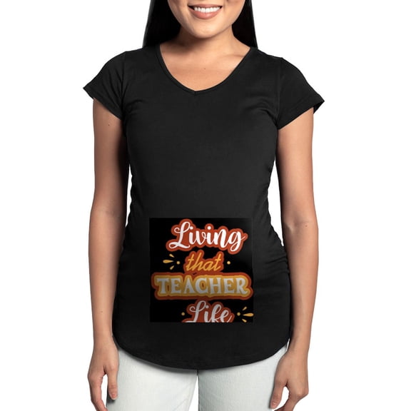 CafePress - Teacher Gifts Tshirts Women's Maternity T Shirt - Maternity Dark T-Shirt