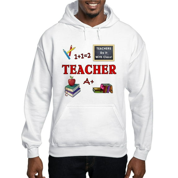 CafePress - Teachers Do It With Class Hooded Sweatshirt - Pullover Hoodie, Hooded Sweatshirt