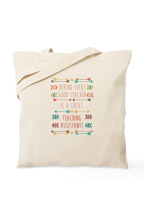 - Teaching Assistant Tote Bag - Unisex Canvas Tote Bag, Beige, 1-Piece