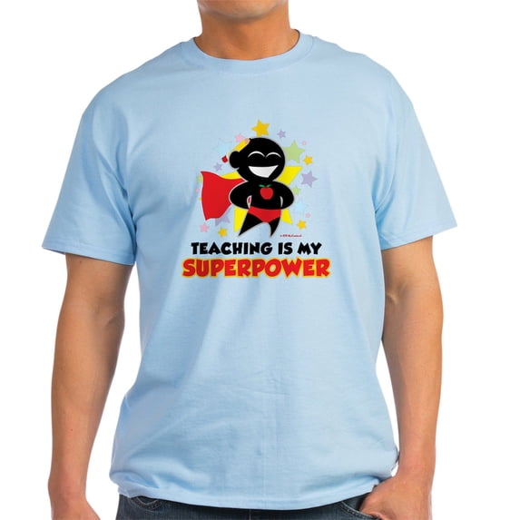 CafePress - Teaching Is My Superpower Light T Shirt - Men's Classic Graphic T-Shirt