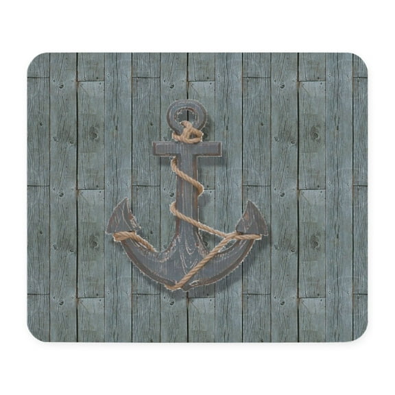 CafePress - Teal Drift Wood Anchor Mousepad - Non-slip Rubber Mousepad, Gaming Mouse Pad