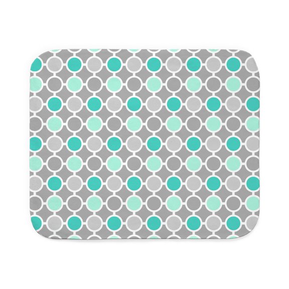 CafePress - Teal Grey Aqua Circles Pattern Sherpa Fleece Throw - Sherpa Fleece Throw Blanket 60" x 50"