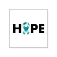 thumbnail image 1 of CafePress - Teal Ribbon Hope Products2 - Square Sticker 3" x 3", 1 of 1