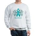 thumbnail image 1 of CafePress - Tealcancersurvivordark Sweatshirt - Crew Neck Sweatshirt, 1 of 4