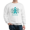 thumbnail image 1 of CafePress - Tealcancersurvivordark Sweatshirt - Crew Neck Sweatshirt, 1 of 4