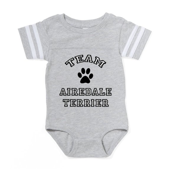 CafePress - Team Airedale Terrier - Cute Infant Baby Football Bodysuit