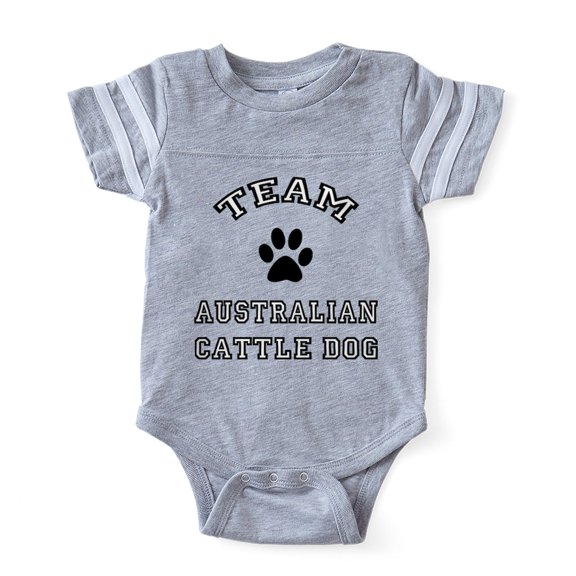 CafePress - Team Australian Cattle Dog - Cute Infant Baby Football Bodysuit