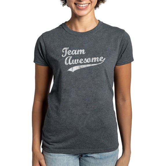 CafePress - Team Awesome T Shirt - Women's Traditional Fit Dark T-Shirt