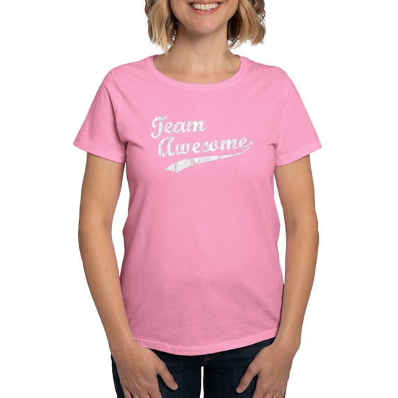 CafePress - Team Awesome T Shirt - Women's Traditional Fit Dark T-Shirt