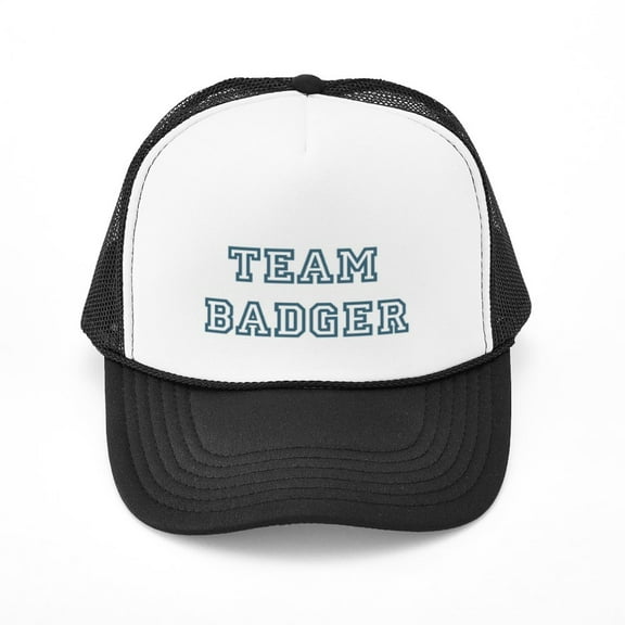 CafePress - Team Badger - Adjustable Unisex Printed Trucker Hat with Mesh Back