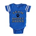 thumbnail image 1 of CafePress - Team Basset Hound - Cute Infant Baby Football Bodysuit, 1 of 3
