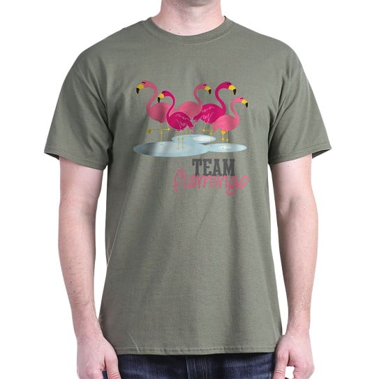 CafePress - Team Flamingo White T Shirt - Men's Classic Cotton T-Shirts