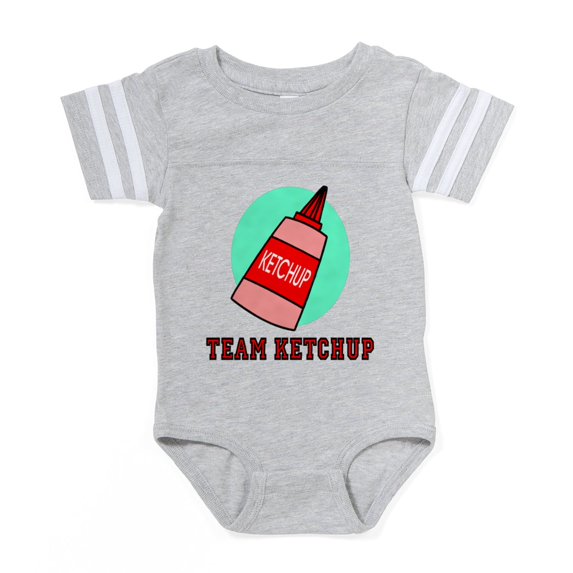 CafePress - Team Ketchup - Cute Infant Baby Football Bodysuit