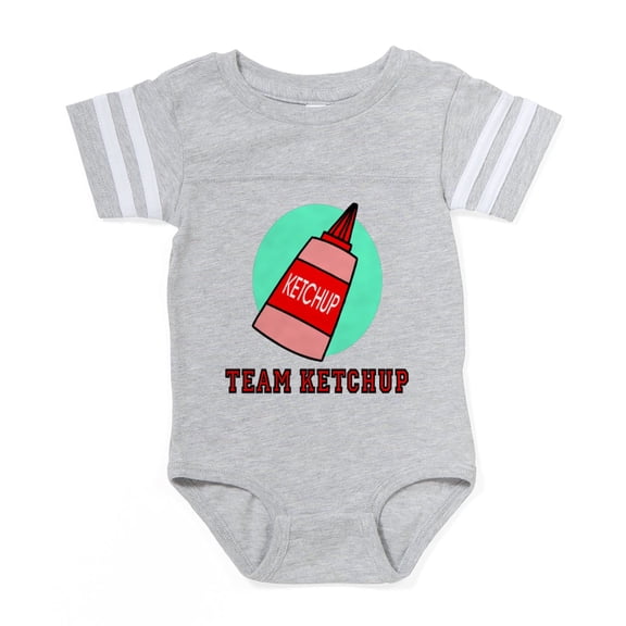 CafePress - Team Ketchup - Cute Infant Baby Football Bodysuit