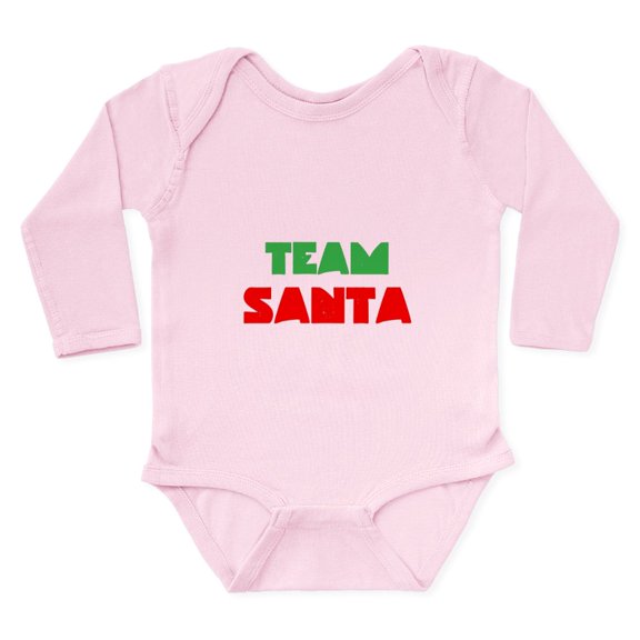 CafePress - Team Santa Body Suit - Long Sleeve Cotton Baby Bodysuit