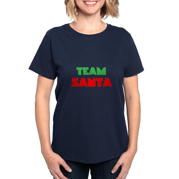 CafePress - Team Santa T Shirt - Women's Traditional Fit Dark T-Shirt
