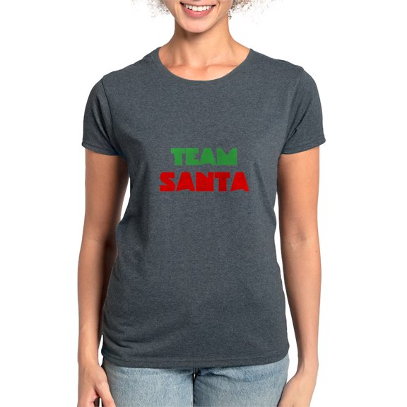 CafePress - Team Santa T Shirt - Women's Traditional Fit Dark T-Shirt