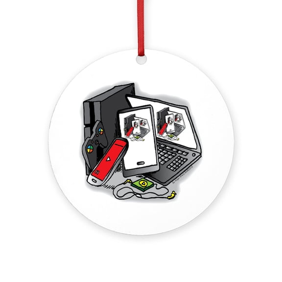 CafePress - Tech Frenzy 2015 -  Round Wood Ornament 4"