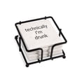 thumbnail image 1 of CafePress - Technically I'm Drunk - Tile Coaster, Drink Coaster Set of 4 w/ holder, 1 of 5