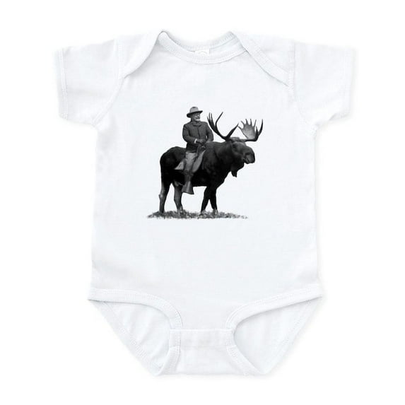CafePress - Teddy Roosevelt On Bullmoose Body Suit - Baby Light Bodysuit, Size Newborn - 24 Months