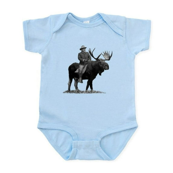 CafePress - Teddy Roosevelt On Bullmoose Body Suit - Baby Light Bodysuit, Size Newborn - 24 Months