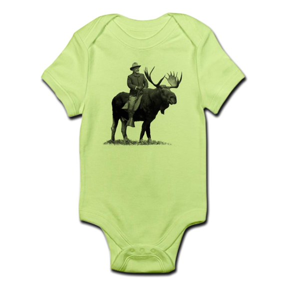 CafePress - Teddy Roosevelt On Bullmoose Body Suit - Baby Light Bodysuit