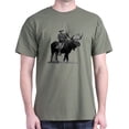 thumbnail image 1 of CafePress - Teddy Roosevelt Riding A Bull Moose T Shirt - Men's Classic Graphic Cotton T-Shirt, 1 of 4