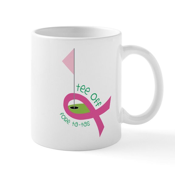 CafePress - Tee Off Mug - 11 oz Ceramic Mug - Novelty Coffee Tea Cup