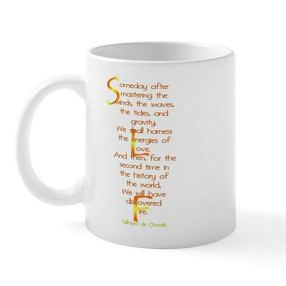 CafePress - Teilhard De Chardin Mug - 11 oz Ceramic Mug - Novelty Coffee Tea Cup