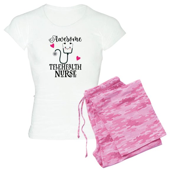 CafePress - Telehealth Nurse Quote - Women's Short Sleeve Print T-Shirt and Pants Light Cotton Pajama Set