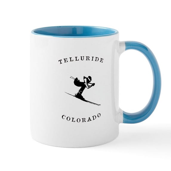 CafePress - Telluride Colorado Ski Mugs - 11 oz Ceramic Mug - Novelty Coffee Tea Cup