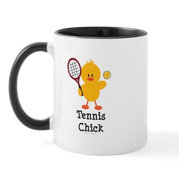 CafePress - Tennis Chick Mug - 11 oz Ceramic Mug - Novelty Coffee Tea Cup