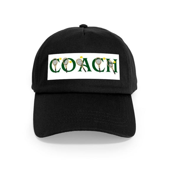 CafePress - Tennis Coach Cap - Adjustable 100% Brushed Unisex Casual Cotton Baseball Cap, Beige, 1