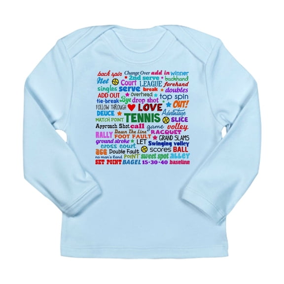 CafePress - Tennis Terms Long Sleeve Infant T Shirt - Long Sleeve Infant T-Shirt