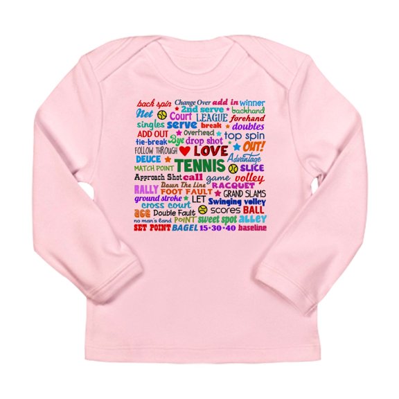 CafePress - Tennis Terms Long Sleeve Infant T Shirt - Long Sleeve Infant T-Shirt