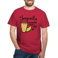thumbnail image 1 of CafePress - Tequila Made Me Do It Dark T Shirt - Men's Classic Graphic Cotton T-Shirt, 1 of 4