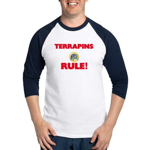 CafePress - Terrapins Rule! Baseball Jersey - Cotton Baseball Jersey, 3/4 Raglan Sleeve Shirt