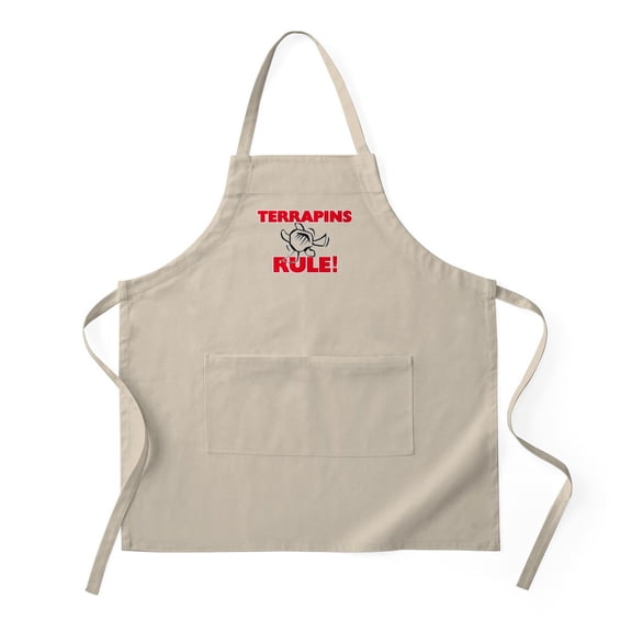 CafePress - Terrapins Rule! Light - Kitchen Apron with Pockets, Grilling Apron, Baking Apron