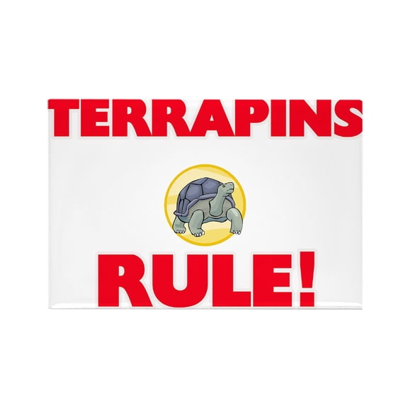 CafePress - Terrapins Rule! Magnets - Rectangle Magnet, 2"x3" Refrigerator Magnet