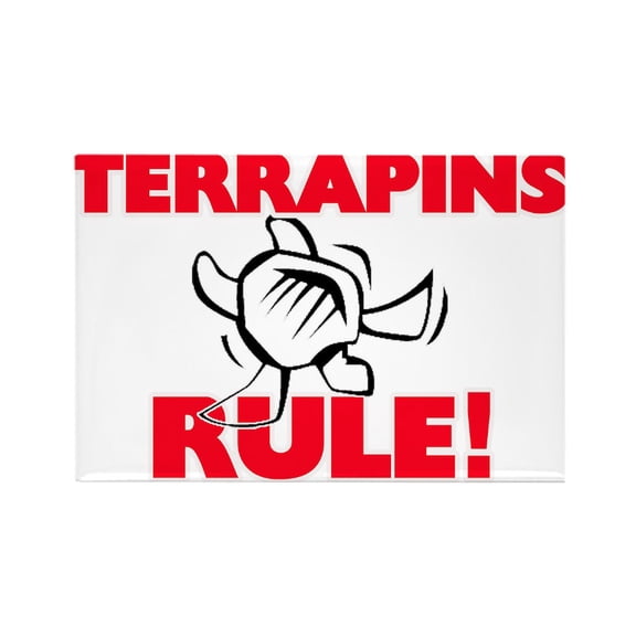 CafePress - Terrapins Rule! Magnets - Rectangle Magnet, 2"x3" Refrigerator Magnet