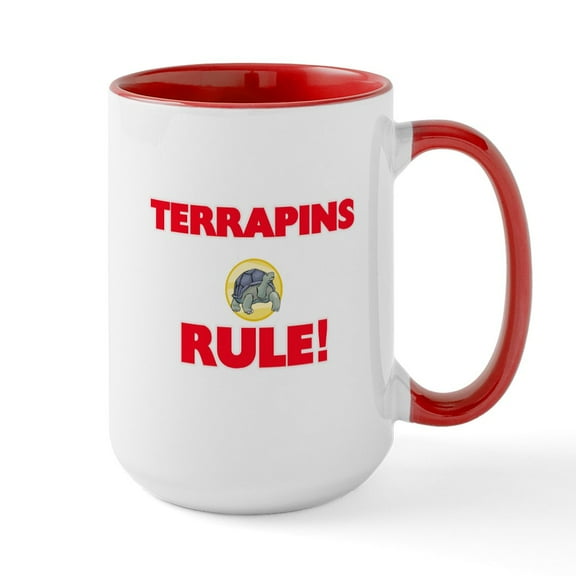 CafePress - Terrapins Rule! Mugs - 15 oz Ceramic Large White Novelty Mug