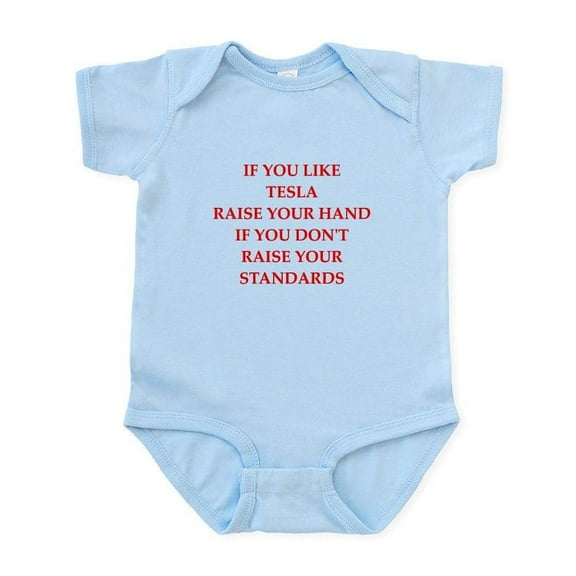 CafePress - Tesla Body Suit - Baby Light Bodysuit, Size Newborn - 24 Months